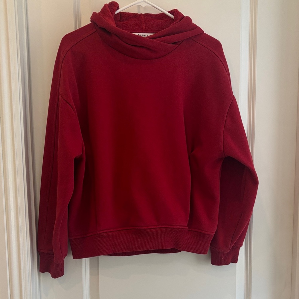 Athleta Deep Red Sweatshirt Hoodie
